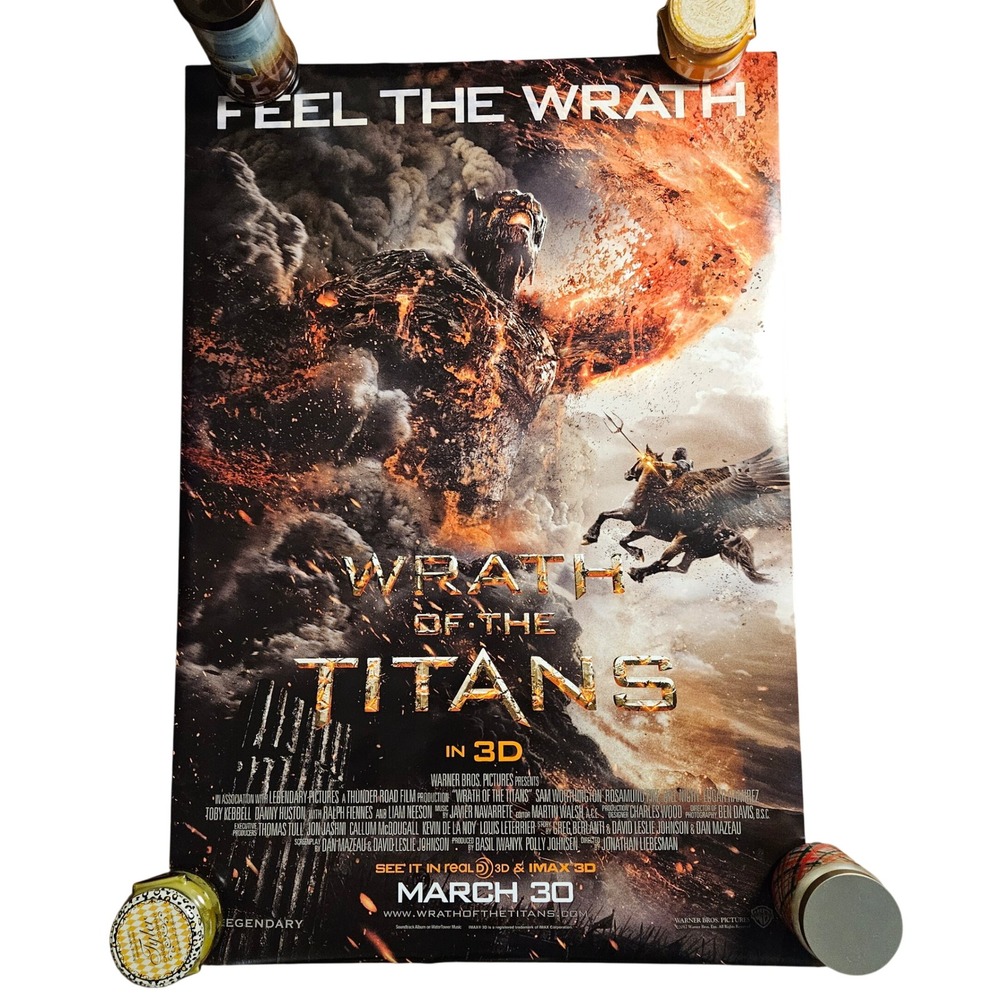 Wrath of the Titans 2012 Original Advance Movie Poster 27x40 Sam Worthington D/S